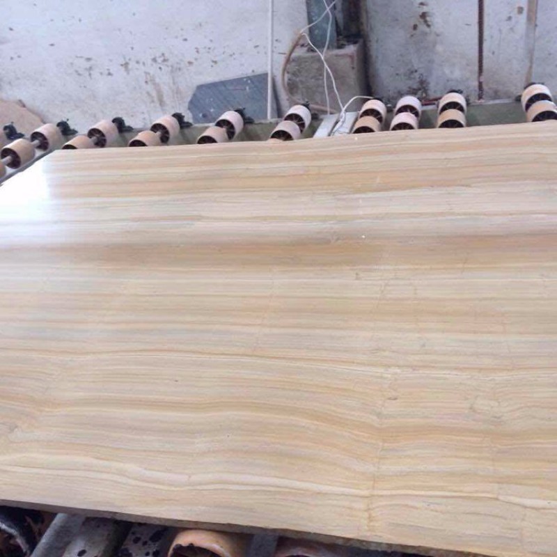 China Wood Grain Yellow Marble Slabs Price