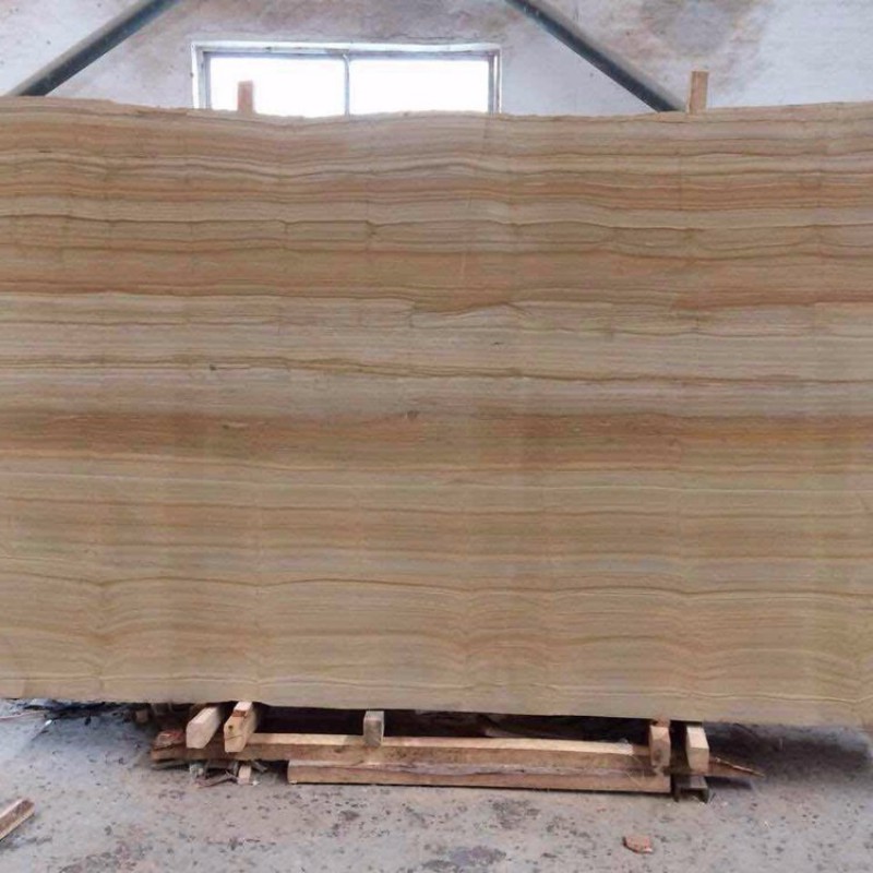 China Wood Grain Yellow Marble Slabs Price