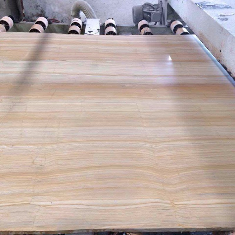 China Wood Grain Yellow Marble Slabs Price