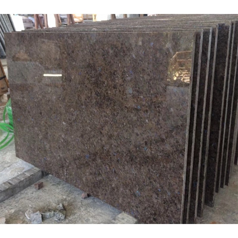 Hotsale Polished Indian Labrador Antico Brown Granite Stone Wall Tiles 20*20