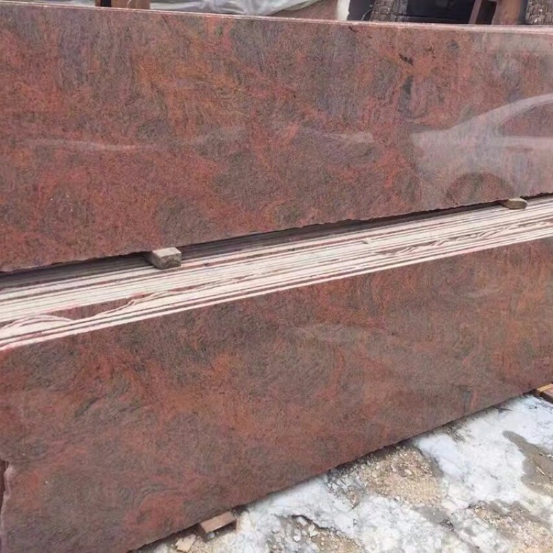 Red Multicolor Raw Granite Small Slabs For Indian Granite Buyers