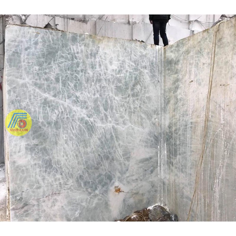 China Manufacturer Own Quarry Blue Color Onyx Block Stone Marble