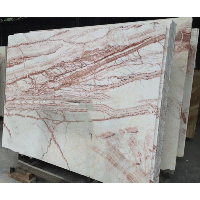 Chinese Cream Rose Pink Or Light Red Marble