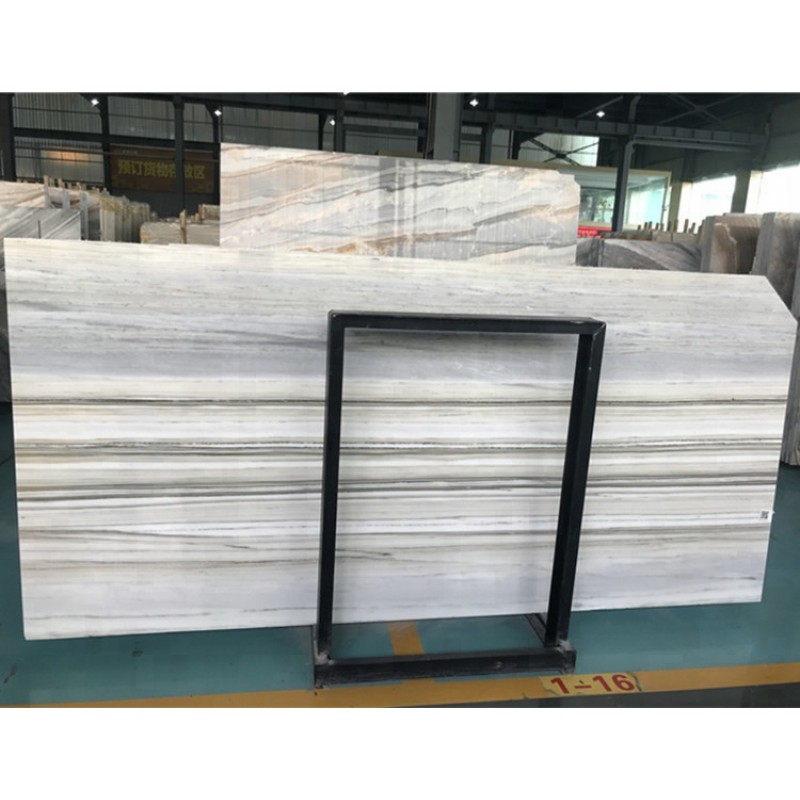 Natural High Quality Italy Putin Wood Vein White Marble, Wooden Marble Slab For Flooring Design