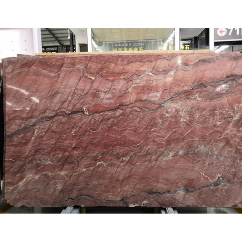 Red Onyx Marble Slab Red Vein Marble For Flooring Tiles Wall Cladding Decor For Commercial Residential Building Material