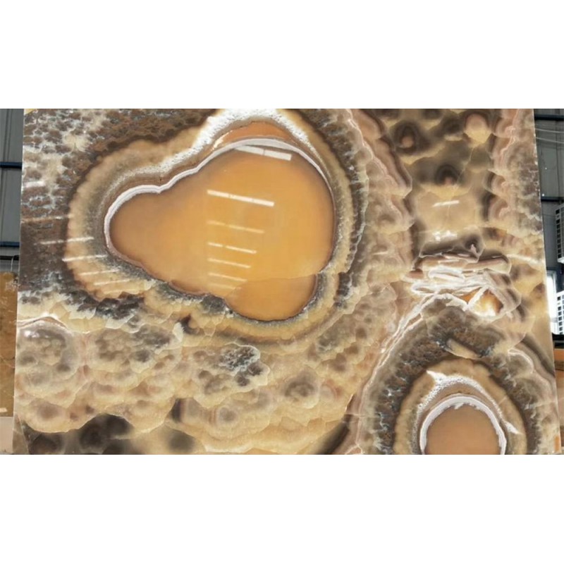 Transparent Yellow Onyx Stone Jade Stone Natural Marble