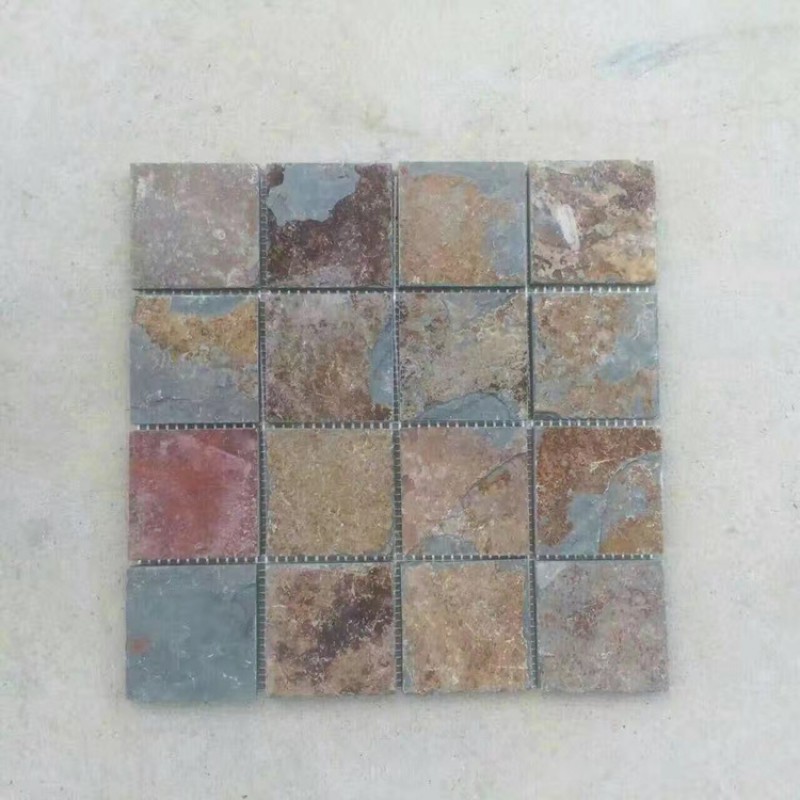 Factory Supply Nature Rusty Pebble Stone Mosaic