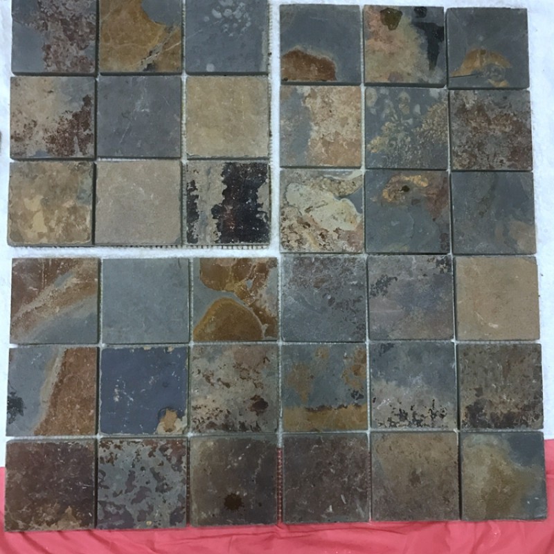 Factory Supply Nature Rusty Pebble Stone Mosaic