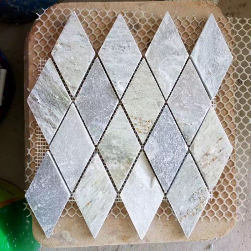 Erosion Resistance Factory Supply Environmentally Friendly Diamond Stone Mosaic Peel And Stick Kitchen Backsplash Tiles