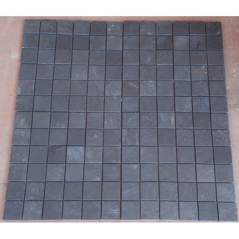 Himachal Black Quartzite Slate Mosaic Tile