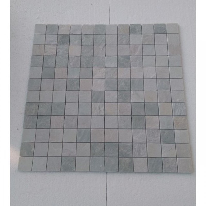 Himachal Snow White Quartzite Slate Mosaic Tile