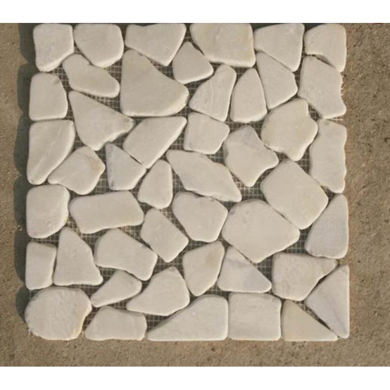 Mosaic Tile For Floor/small Cube Pattern Stone Mosaic Tile/white Tile Backsplash