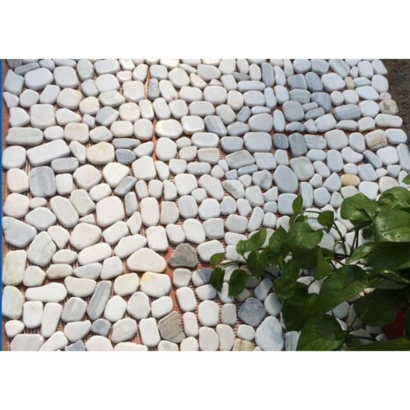 Mosaic Tile For Floor/small Cube Pattern Stone Mosaic Tile/white Tile Backsplash