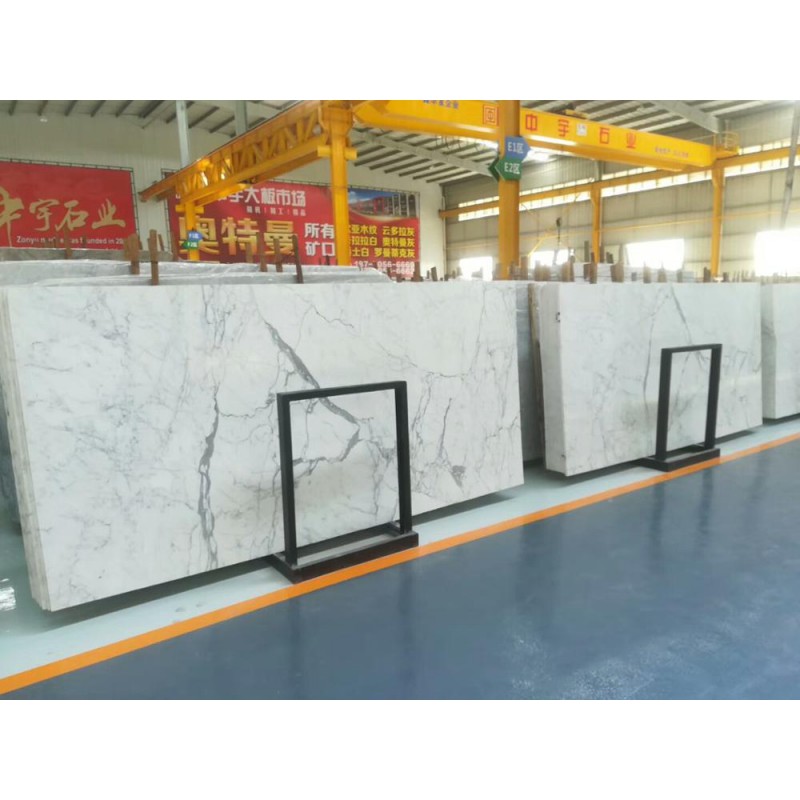 Natural Stone Polished White Marble Tile,Factory Produced White Marble Floor For Bathroom