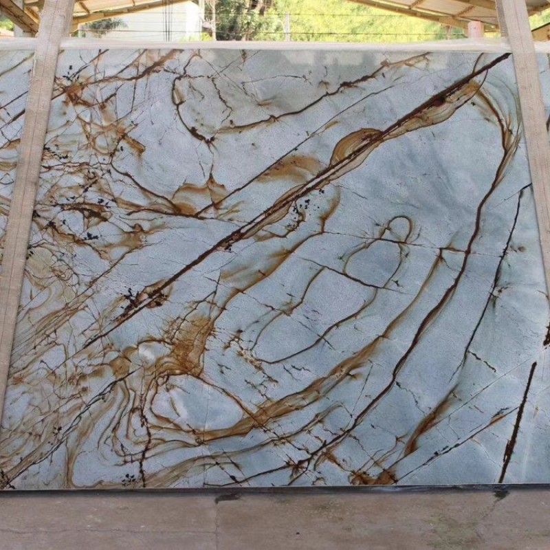 Polished Blue Roman Granite Slab For Wall And Floor Decoration