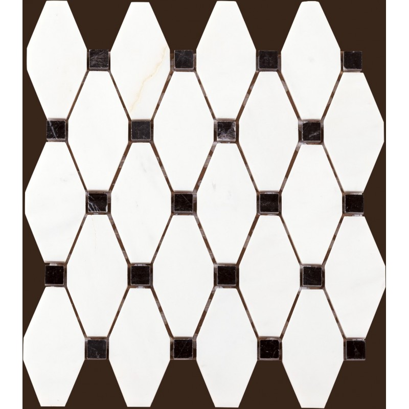 Custom Logo Polished Marble Mosaic Floor Tile With Professional Technical Support