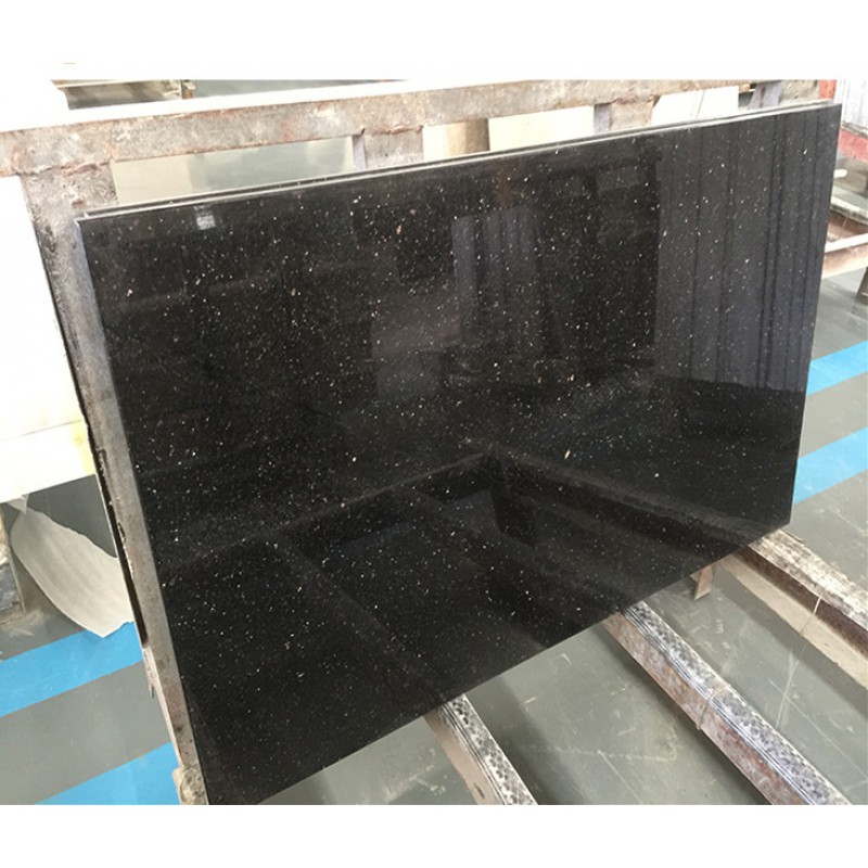 Beautiful Polished Indian Black Galaxy Granite Stock