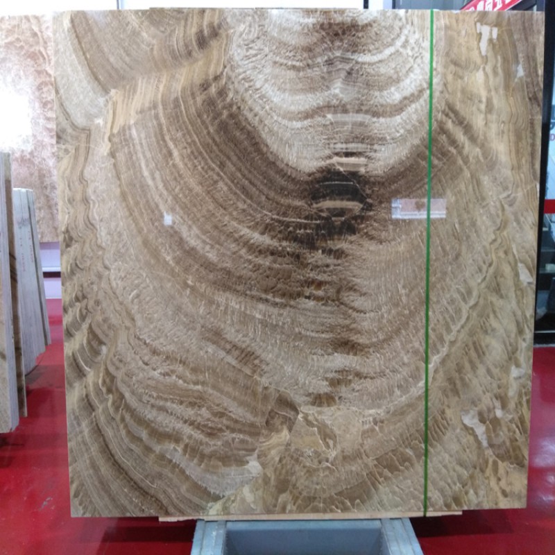 Brown Wood Vein Onyx Slab