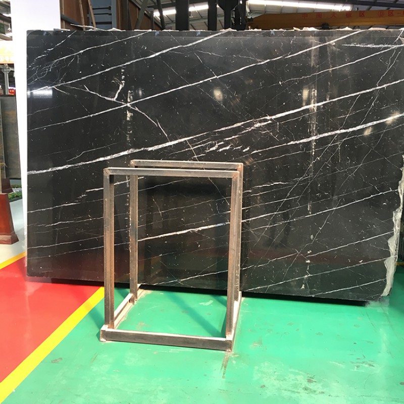 Competitive Price Chinese Polished Nero Black Marquina Slab