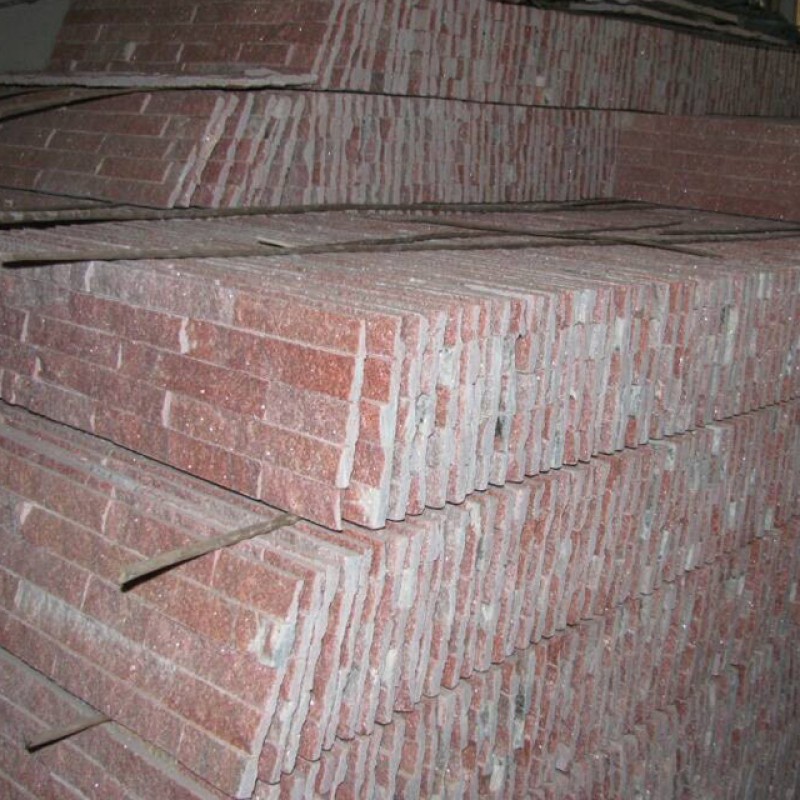 External Wall Cladding Stone Tile Natural Pencil Red Slate