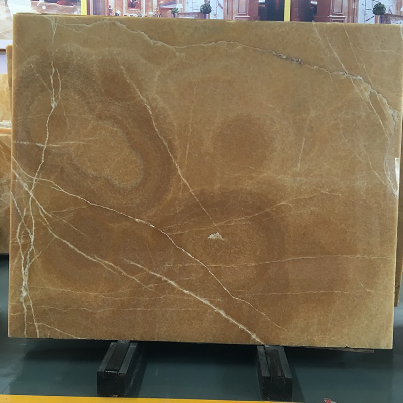 Home Decoration Natural Polished Honey Onyx Stone Slab