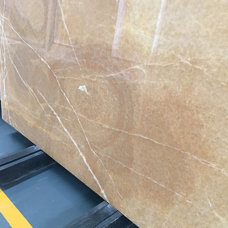 Home Decoration Natural Polished Honey Onyx Stone Slab