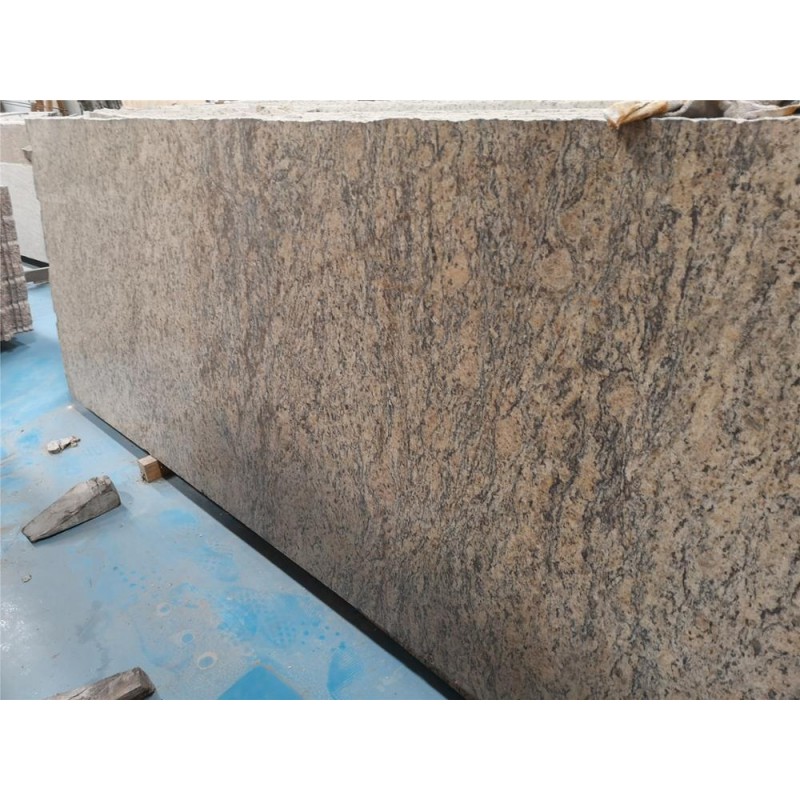 Polished And Unpolished Brazil Imperial Gold Granite Slab, Crema Gold Granite Slab