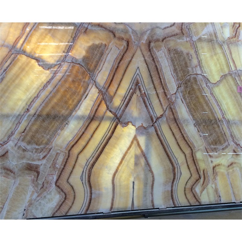 Bookmatched Onyx Marble Slab Brown Onyx Slab Open Book Background