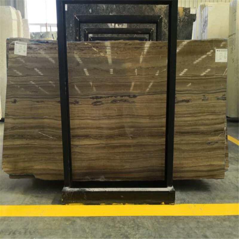 Canada Luxury Brown Marble Slabs Obama Wood Grain