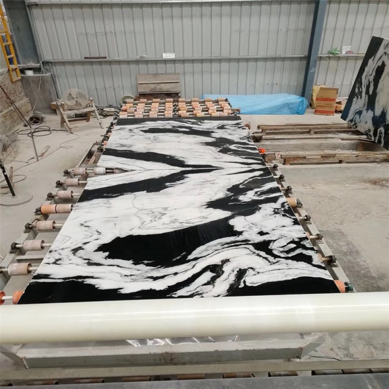 Panda White Marble Slab With Black Veins