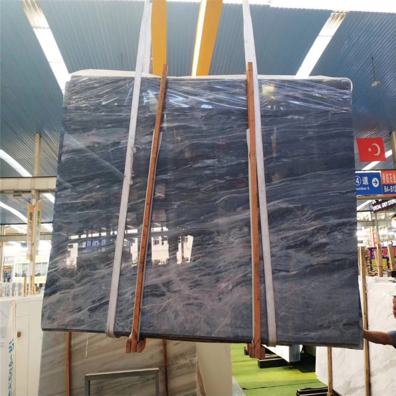 Chines Polished 2cm Alice Grey Marble Slab