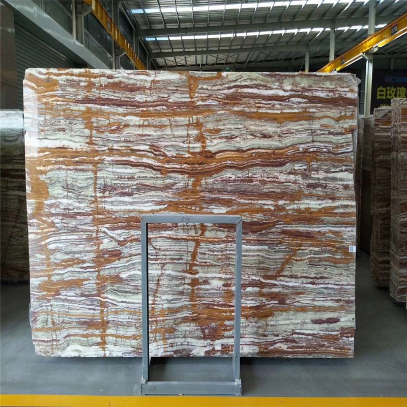 High Quality Luxury Golden Silk Onyx Slab For Decoration