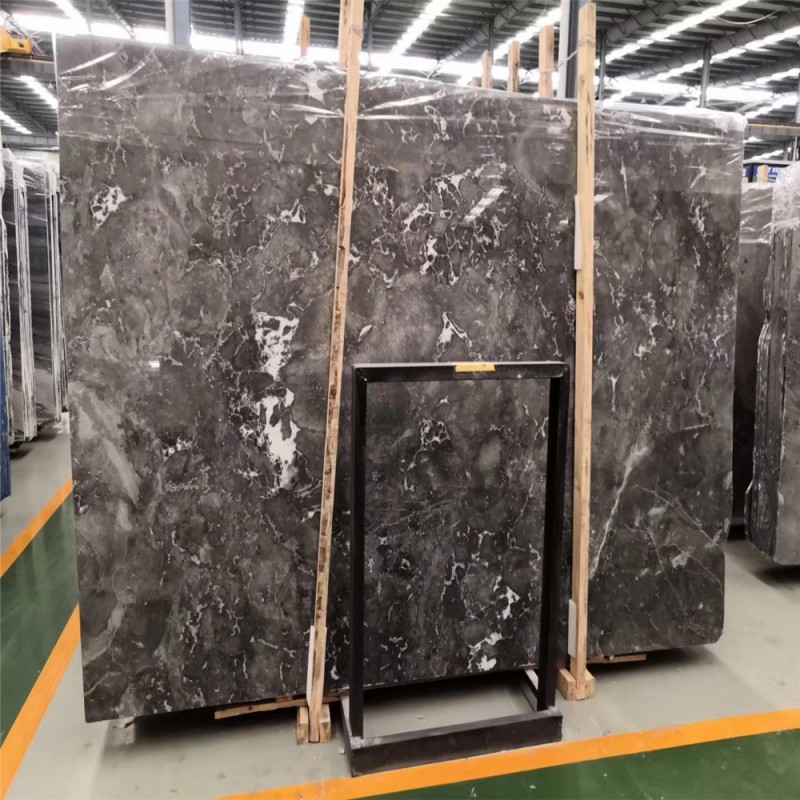 High Quality Romantic Silver Grey Marble Slab