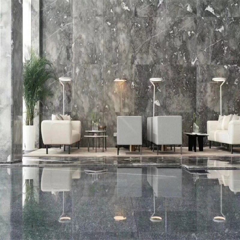 High Quality Romantic Silver Grey Marble Slab