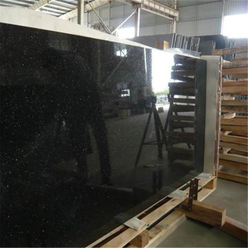 Indian Natural Black Galaxy Granite Tiles For Moden Design