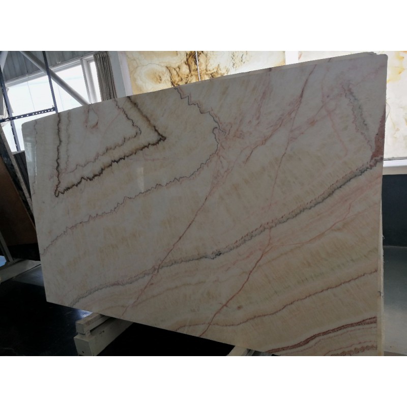 Natural Stone Yellow Marble Onyx Slab For TV Wall