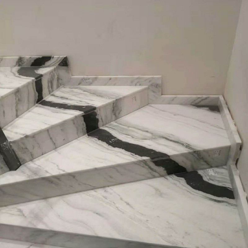 Chinese Supplier Polished Natural Panda White Marble With Black Veins Marble Slab