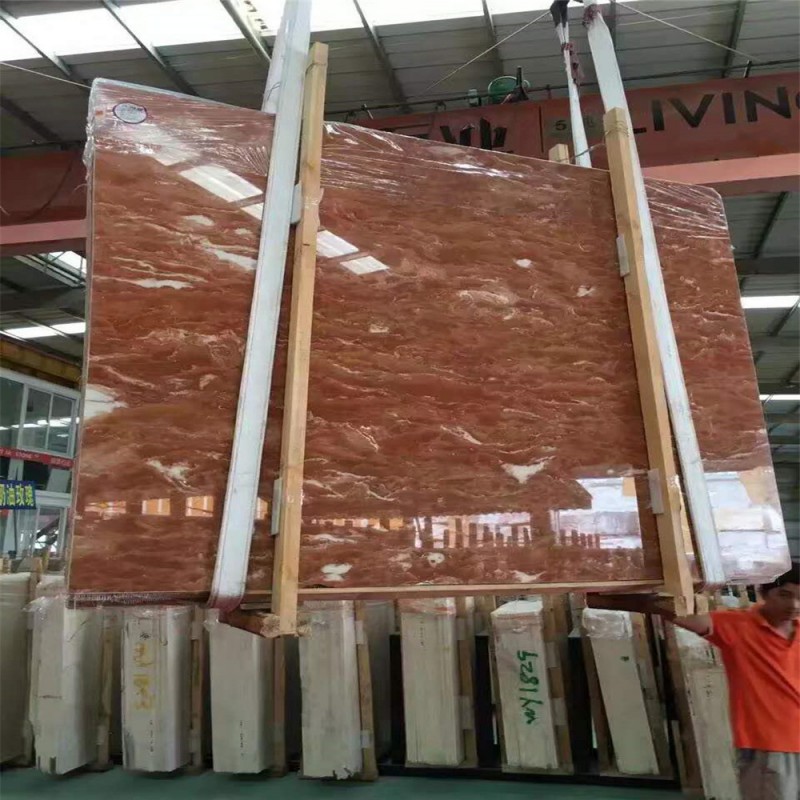 Philippine Orange Red Marble Slab For Sale