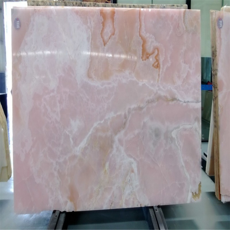 Pink Onyx Marble Slab For Wall And Tabletop