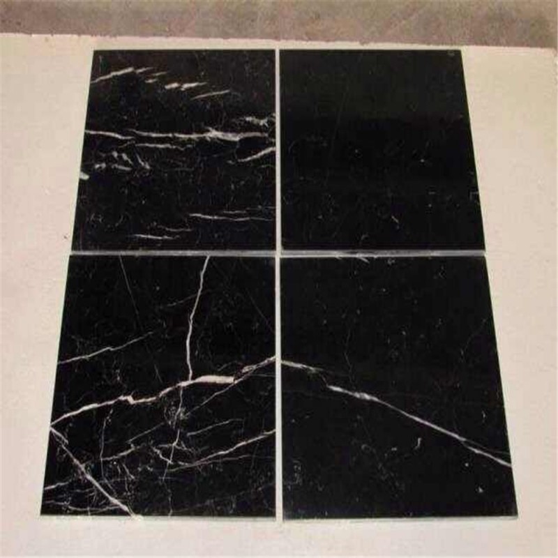 Polished Natural Nero Marquina Tile