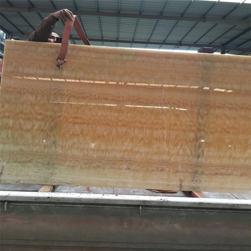 Polished Yellow Honey Onyx Slab