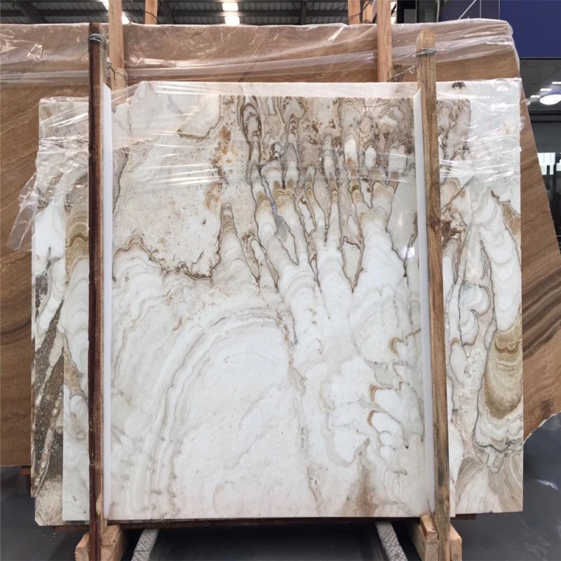 Villa Decorative White Onyx With Gold Veins