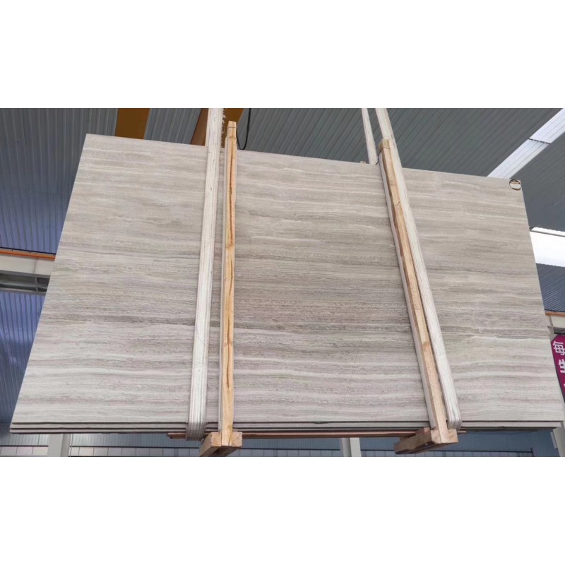 Wooden White Marble, With Natural Crystal Line, Nice For Indoors Flooring And Wall