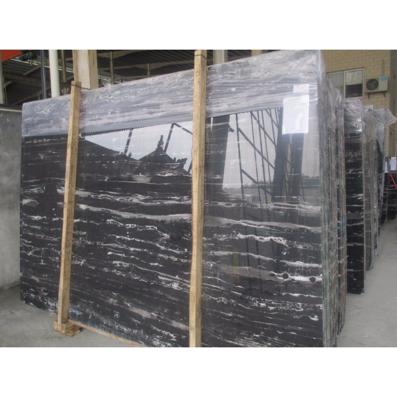 Cemetery Slabs New Rajasthan Black Marble With White Veins