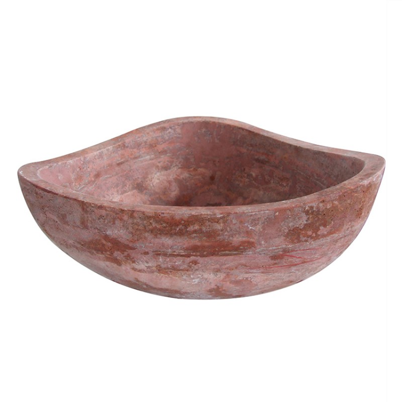 Red Travertine Irregular Shape Sinks Wash Hand Basin Sinks