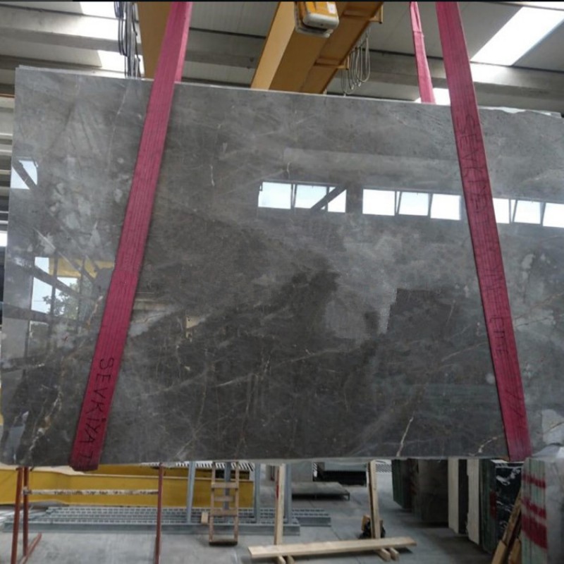 Beautiful Hot Cheap Polished Grey Sliver Net Marble Slab