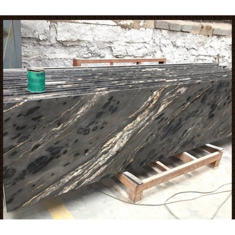 Cosmic Black Leather Granite