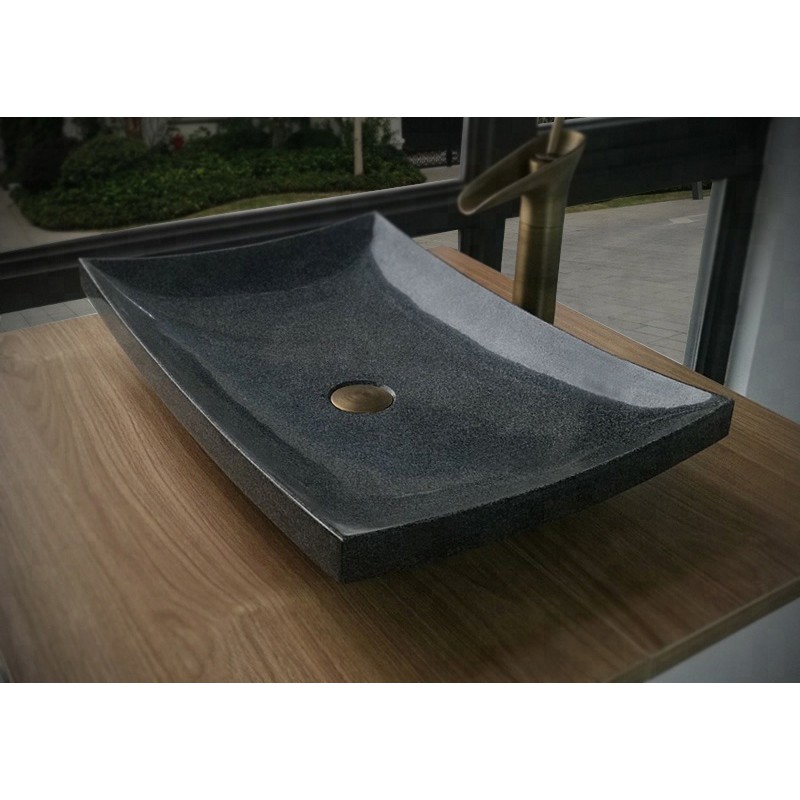 Matt Color Slim Round Edge Basin Counter Top Sink For Bathroom