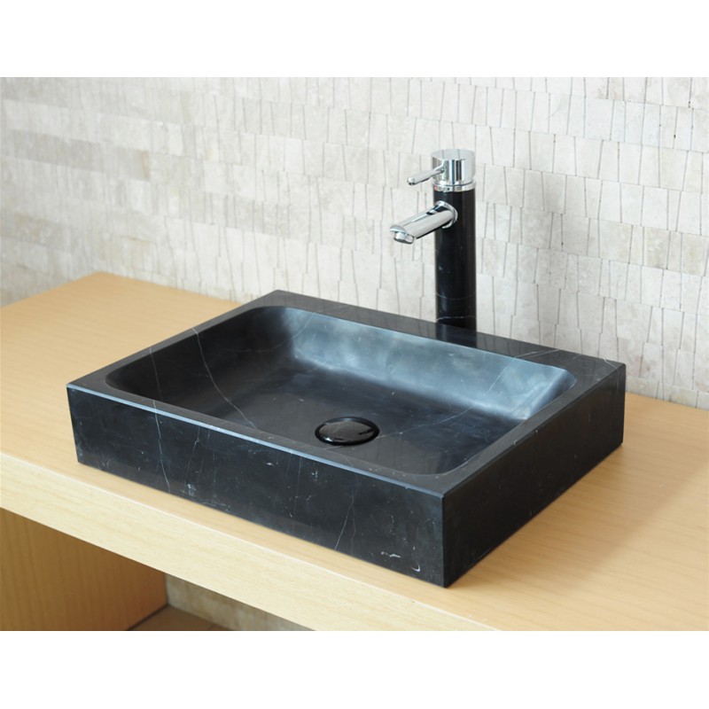 Stone Basin Factory Price Chinese Black Marble Countertop Wash