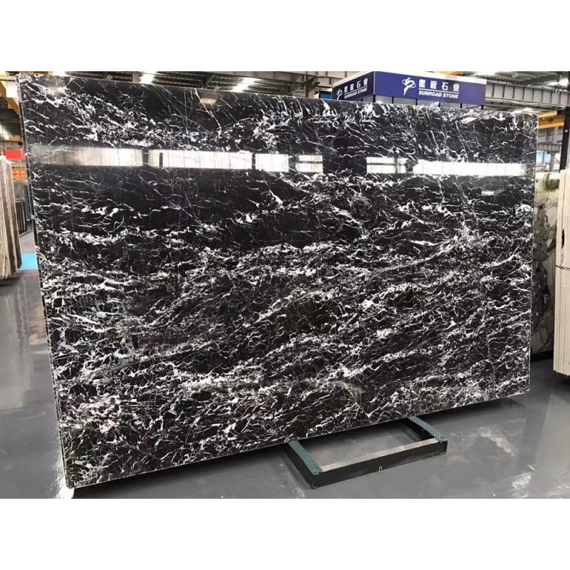 Wholesale Imported Natural Stone Italian Black Marble Slab